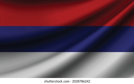 Republika Srpska flag waving. Background for patriotic and national design. Vector illustration