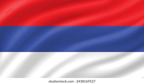 Bandera de la República Srpska ondeando. Antecedentes. Vector