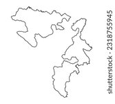 Republika Srpska map, administrative district of Federation of Bosnia and Herzegovina. Vector illustration.