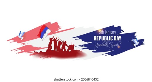 día de la república de la república srpska - ilustración vectorial