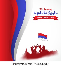 día de la república de la república srpska - ilustración vectorial