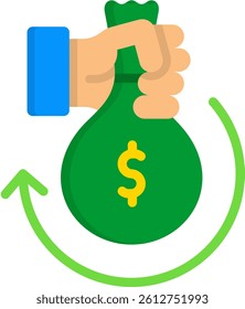 Repurchase Icon Flat Vector Illustration