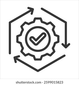 Repurpose Outline Icon Vector Illustration