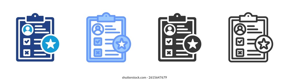 Reputation Assessment icon set multiple style collection