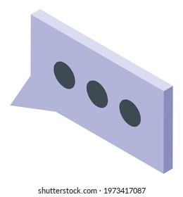 Reputation chat icon. Isometric of reputation chat vector icon for web design isolated on white background