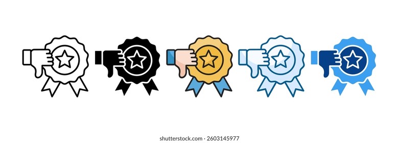 Reputation Damage Icon Set Multiple Style Collection