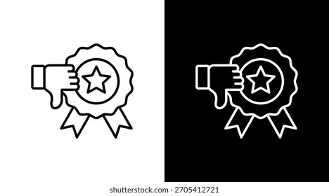 Reputation Damage White Icon Set Design