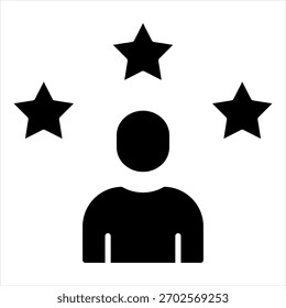 Reputation Glyphe Symbol Illustration Vektor