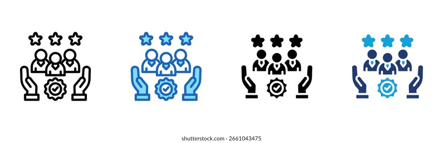 Ícone de reputação Ilustração de vetor de vários estilos