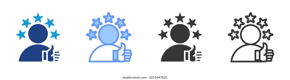 Reputation icon set multiple style collection