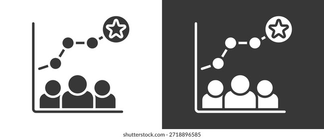 Conjunto De Iconos De Reputación Colección De Vector Aislada En Blanco Y Negro