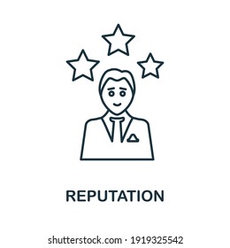 Reputation icon. Simple element from management collection. Creative Reputation icon for web design, templates, infographics and more