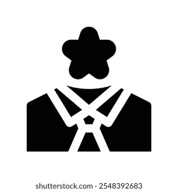 ícone de reputação. ícone de glifos vetoriais para o design de seu site, celular, apresentação e logotipo.