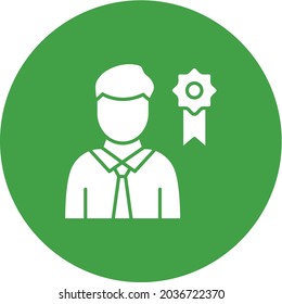 Imagen vectorial de icono de reputación. También se puede usar para emprendedores. Adecuado para aplicaciones móviles, aplicaciones web y medios impresos.