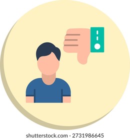Reputation Loss Flat Circle Style Icon