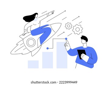 Reputation management abstract concept vector illustration. Digital marketing service, webpage navigation, public relations, communication strategy, social media, UI menu bar abstract metaphor.