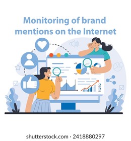 Reputation management. Building relationship with targeted audience. Customer satisfaction, experience, and engagement with a brand. Public relations strategy. Flat vector illustration