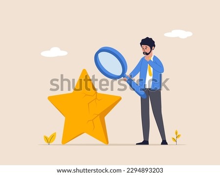 Reputation management concept. Need to improve the rating of customer reviews. Customer experience or rating. Crisis management to repair or fix customer trust problem. Flat vector illustration.