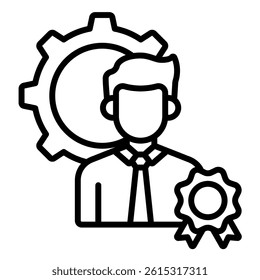 Reputation Management icon line vector illustration