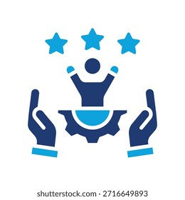 Reputation Management Icon Mixed Vector Illustration