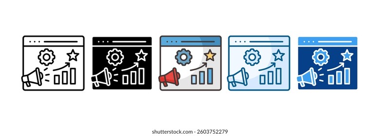 Reputation Management Icon Set Multiple Style Collection