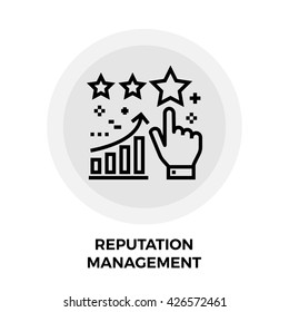 Reputation Management Icon Vector. Flat Icon Isolated On The White Background. Editable EPS File. Vector Illustration.