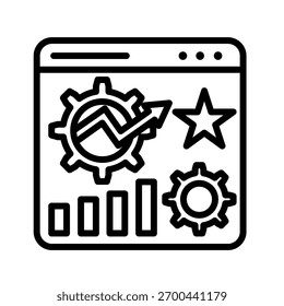 Ilustración vectorial de iconos de esquema de gestión de reputación