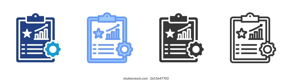 Reputation Management Plan icon set multiple style collection