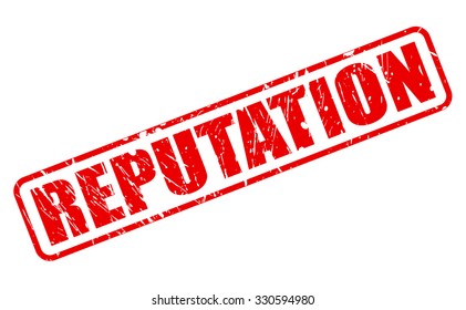 REPUTATION red stamp text on white