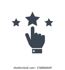 Reputation Related Vector Glyph Icon. Isolated on White Background. Vector Illustration.