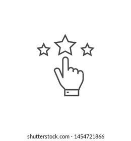 Reputation Related Vector Thin Line Icon. Isolated on White Background. Editable Stroke. Vector Illustration.