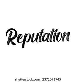 reputation text on white background.