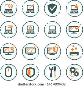 Repyer Diagnostics of computers vector icons for user interface design