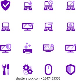 Diagnósticos de reprocesamiento de iconos vectoriales de equipos para el diseño de interfaz de usuario