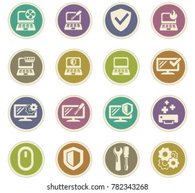 Repyer Diagnostics of computers vector icons for user interface design
