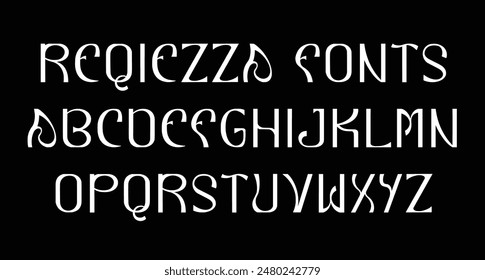 Reqiezza decorative display font. With sharp bold stroke, fun character with a alternates. To give you an extra creative work.