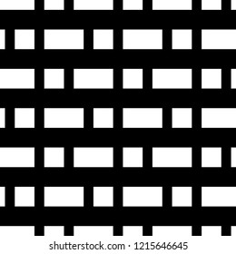 Reqtangle Seamless Pattern Black and White