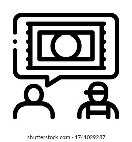 request for carpet cleaning icon vector. request for carpet cleaning sign. isolated contour symbol illustration
