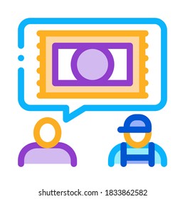 request for carpet cleaning icon vector. request for carpet cleaning sign. color symbol illustration