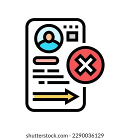 request closed color icon vector. request closed sign. isolated symbol illustration