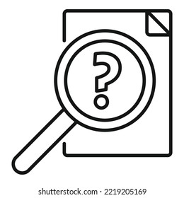 Request Document Icon Outline Vector. Online Form. Screen Service