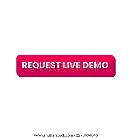Request live demo education icon label button design vector