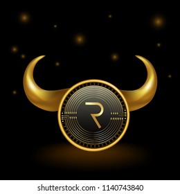Request Network Cryptocurrency Coin Bull Market Background