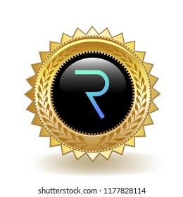 Request Network Cryptocurrency Coin Gold Badge Medal Award