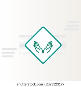 Request a Prayer Icon Vector design