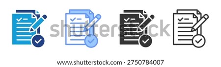 Request For Proposal icon set multiple style collection