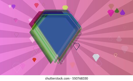 request of thin diamond vector background, class concept over place