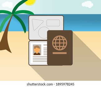 Requesting Tourist Visa For Travelling Aboard Vector 