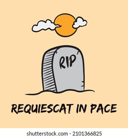 Requiescat in pace Illustration For Halloween