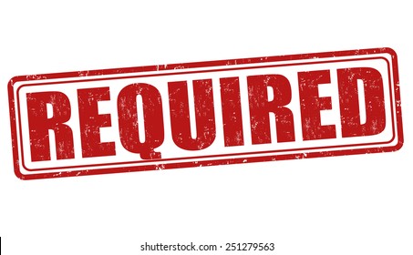 Required grunge rubber stamp on white background, vector illustration